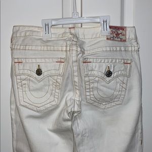 True religion off white flare leg jeans